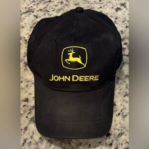 John Deere Black Baseball Cap